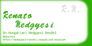 renato medgyesi business card